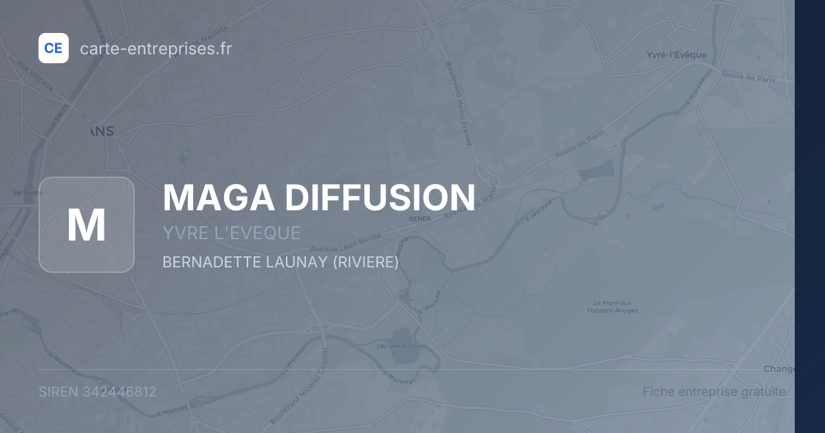 MAGA DIFFUSION — 342446812 — fiche entreprise