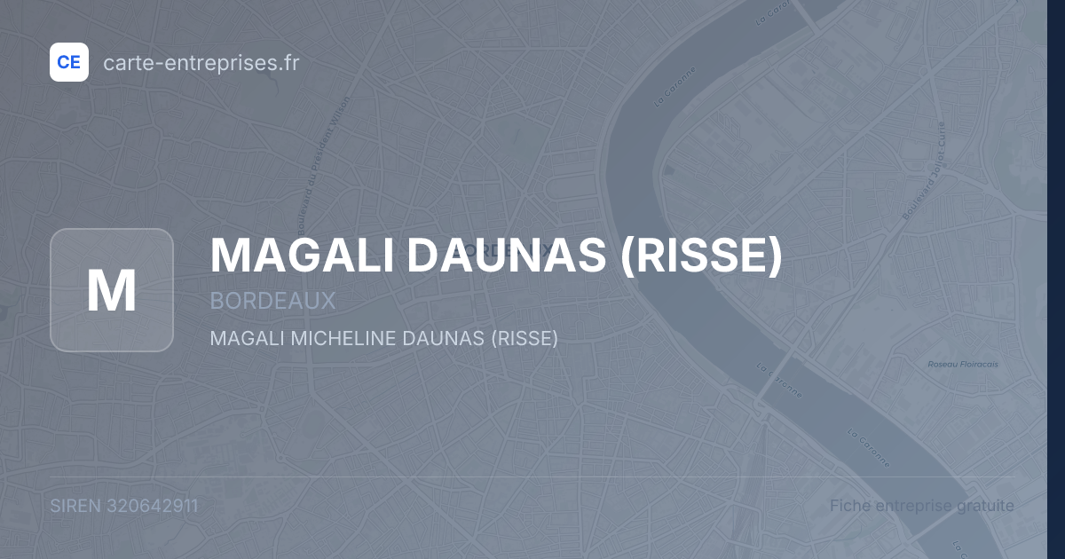 MAGALI DAUNAS (RISSE) — 320642911 — fiche entreprise
