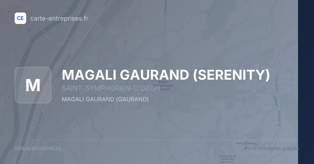 MAGALI GAURAND (SERENITY) — 850404633 — fiche entreprise