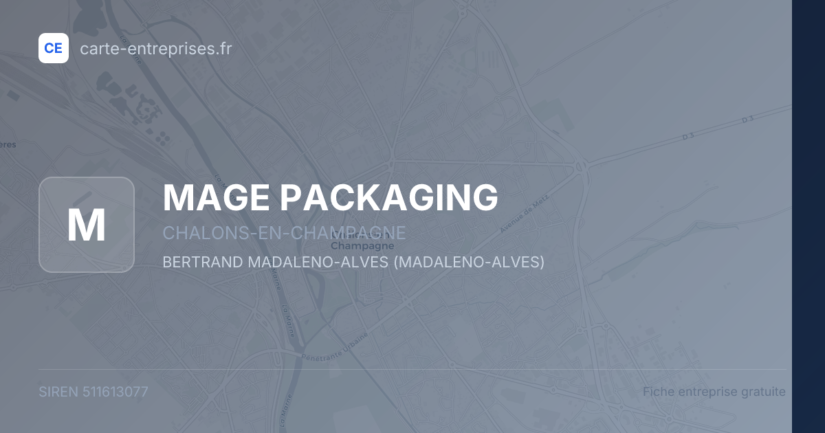 MAGE PACKAGING — 511613077 — fiche entreprise