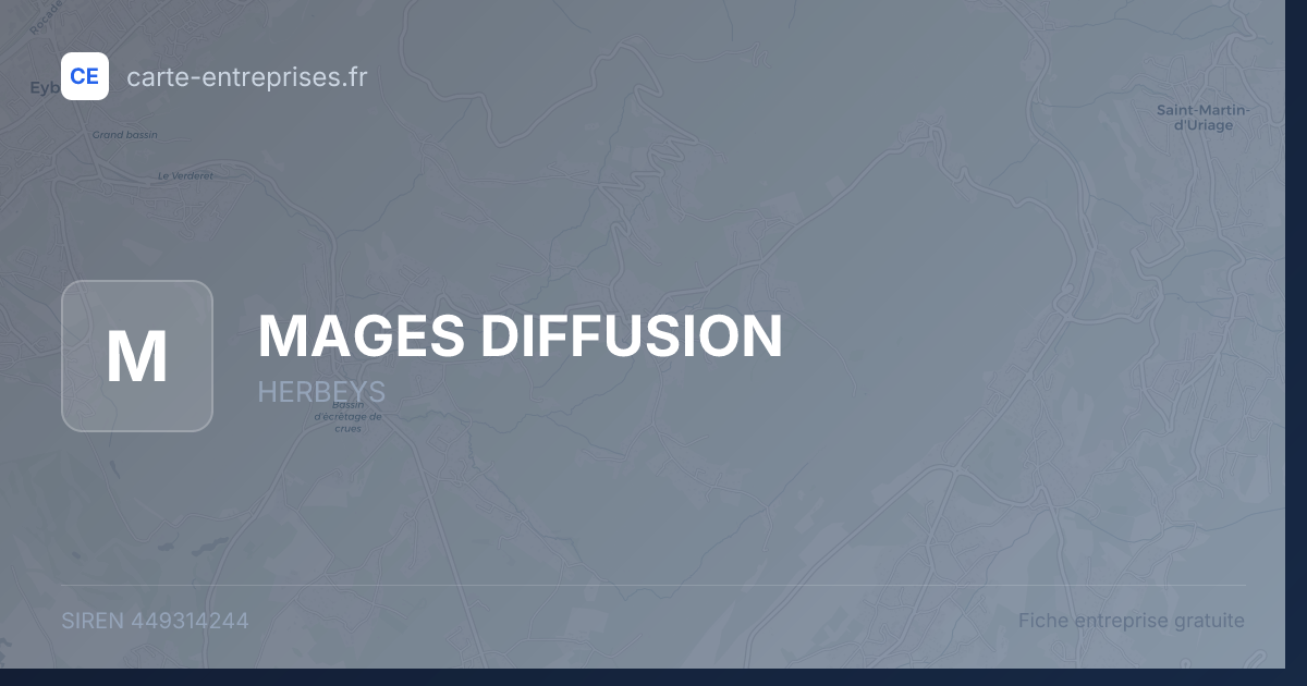 MAGES DIFFUSION — 449314244 — fiche entreprise