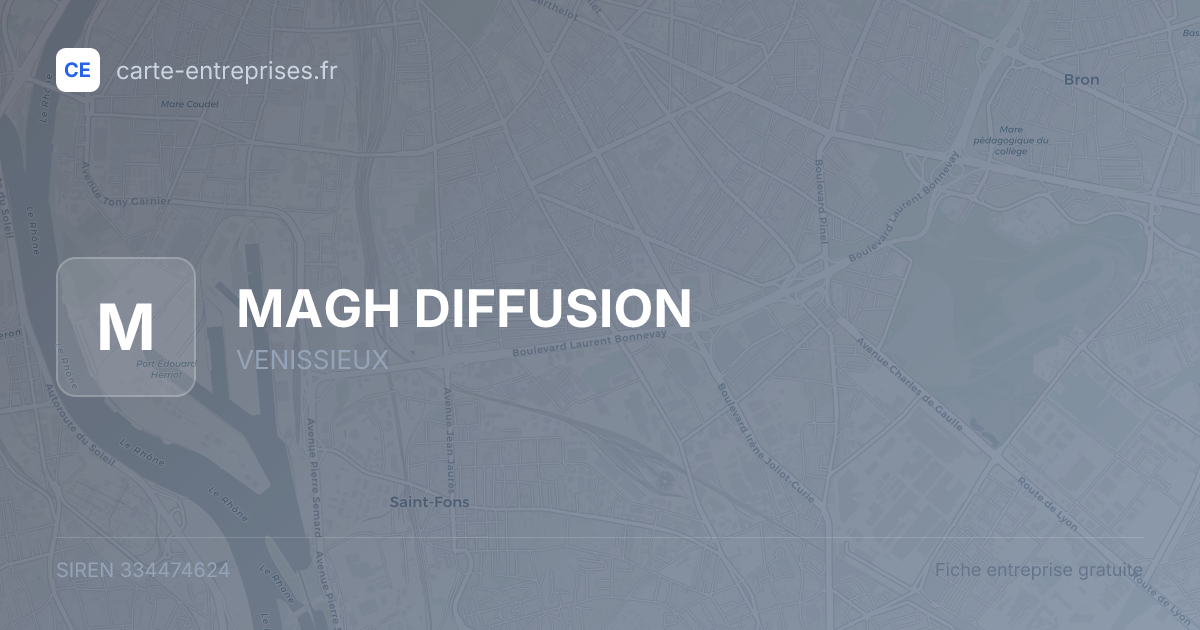 MAGH DIFFUSION — 334474624 — fiche entreprise