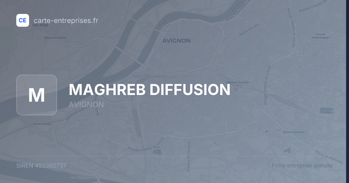MAGHREB DIFFUSION — 452365737 — fiche entreprise