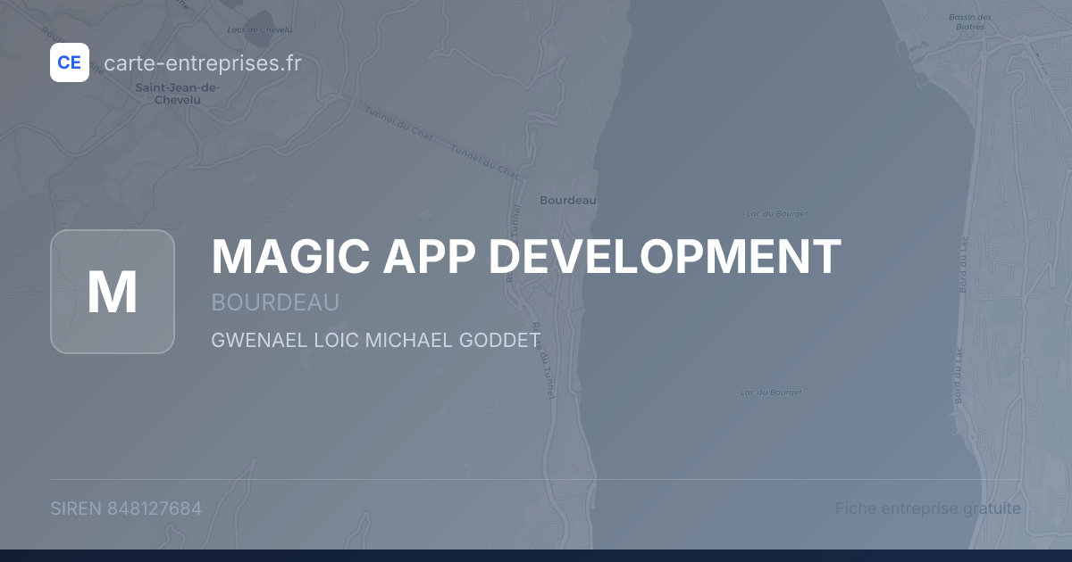 MAGIC APP DEVELOPMENT — 848127684 — fiche entreprise