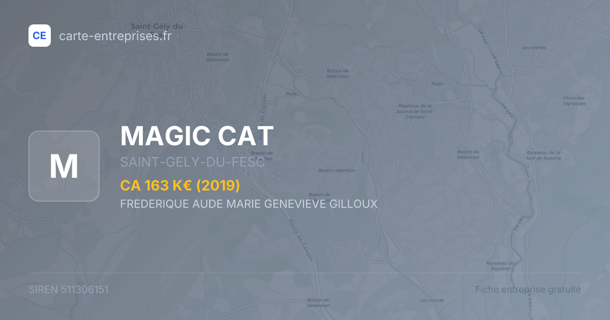 MAGIC CAT — 511306151 — fiche entreprise
