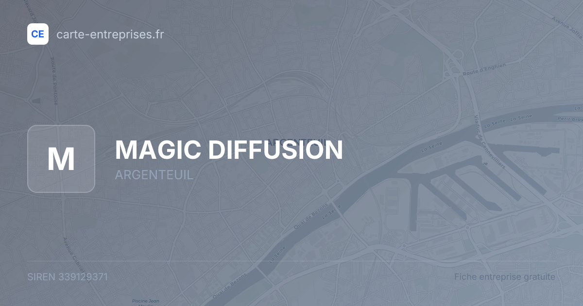 MAGIC DIFFUSION — 339129371 — fiche entreprise