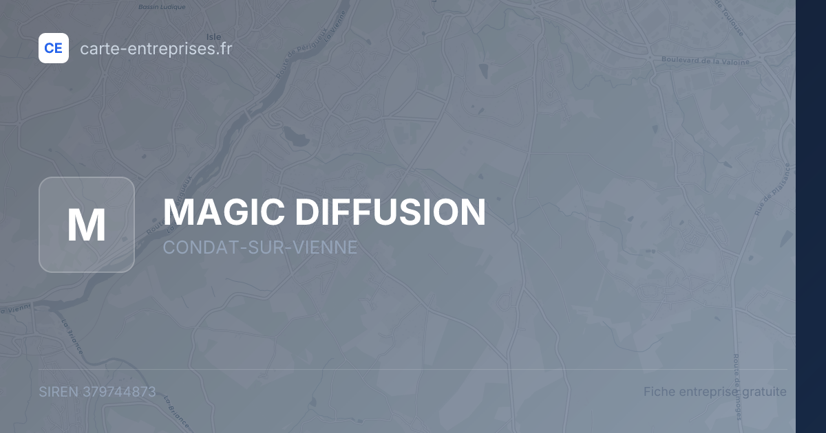 MAGIC DIFFUSION — 379744873 — fiche entreprise