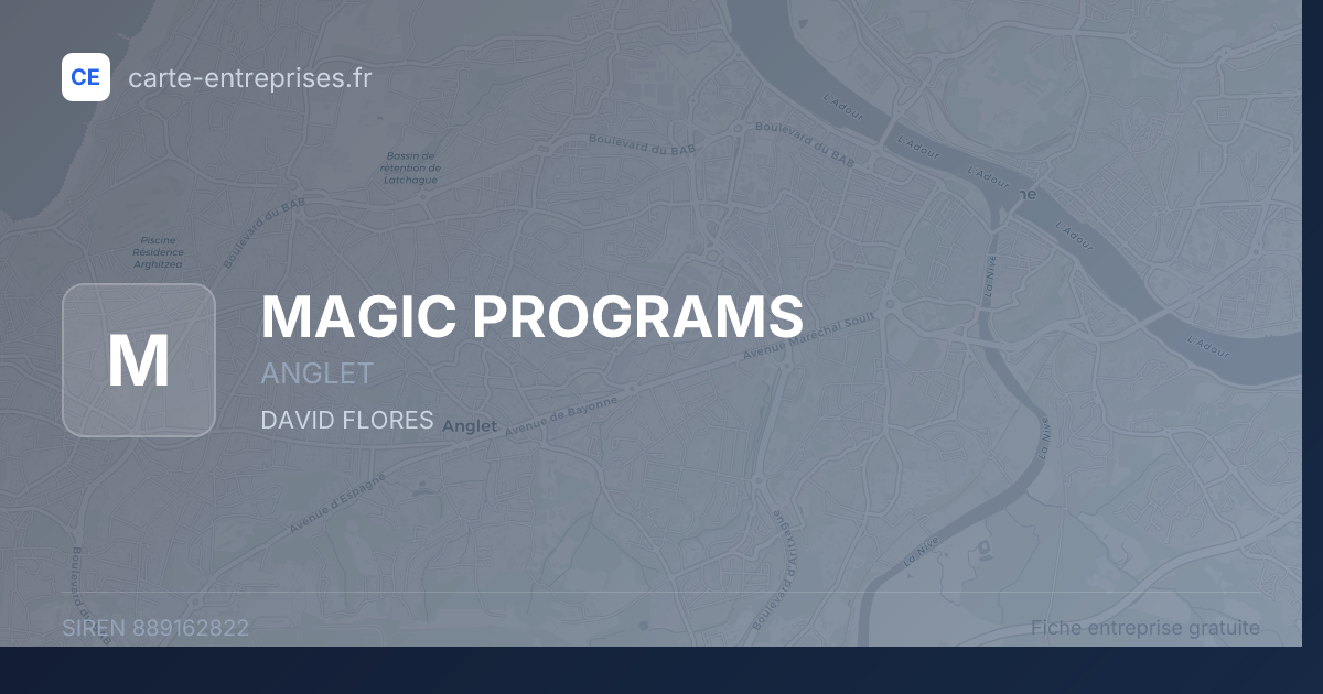 MAGIC PROGRAMS — 889162822 — fiche entreprise