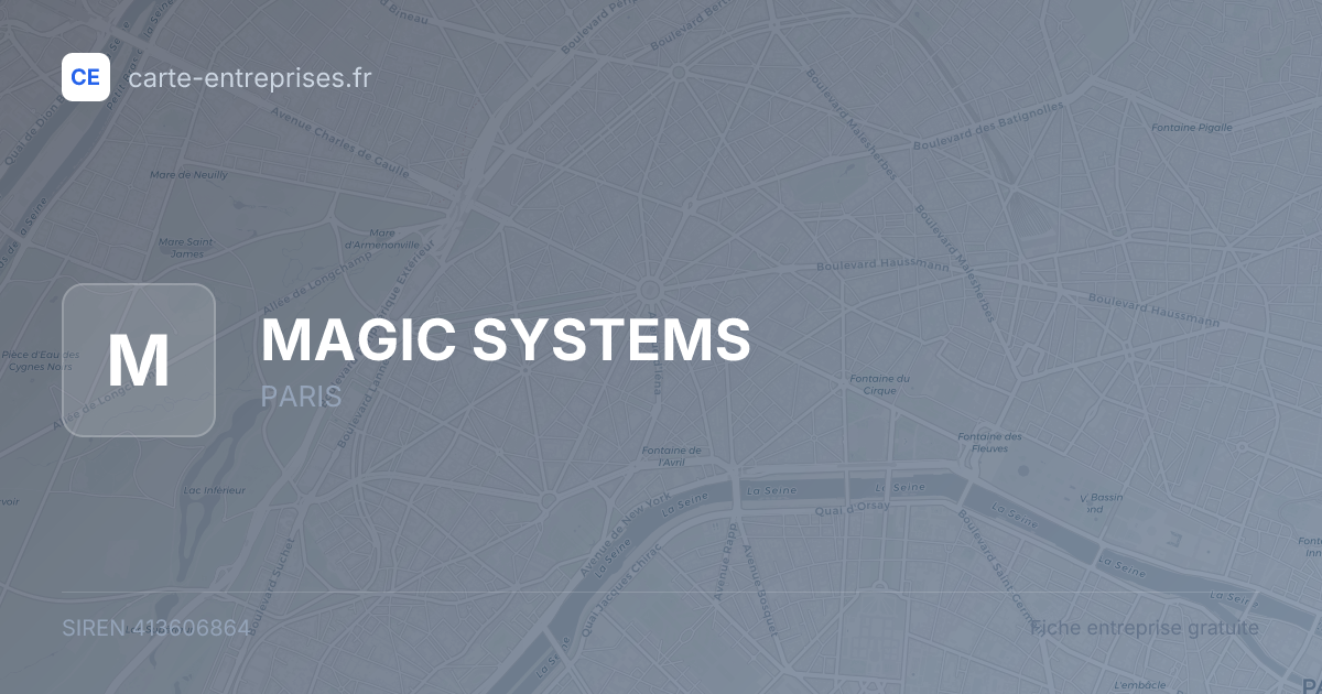 MAGIC SYSTEMS — 413606864 — fiche entreprise