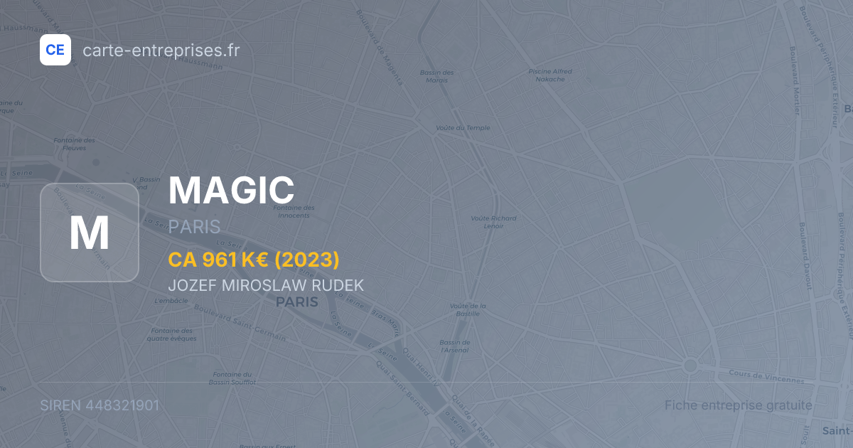 MAGIC — 448321901 — fiche entreprise