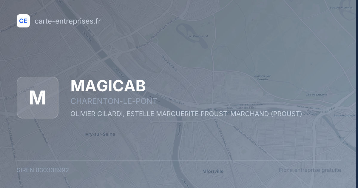 MAGICAB — 830338992 — fiche entreprise