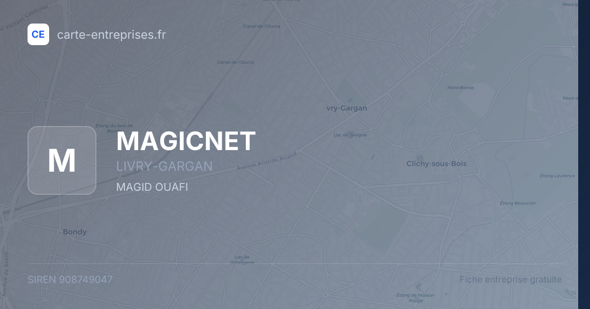 MAGICNET — 908749047 — fiche entreprise