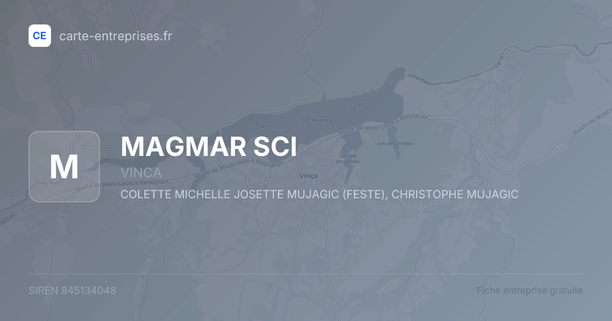 MAGMAR SCI — 845134048 — fiche entreprise