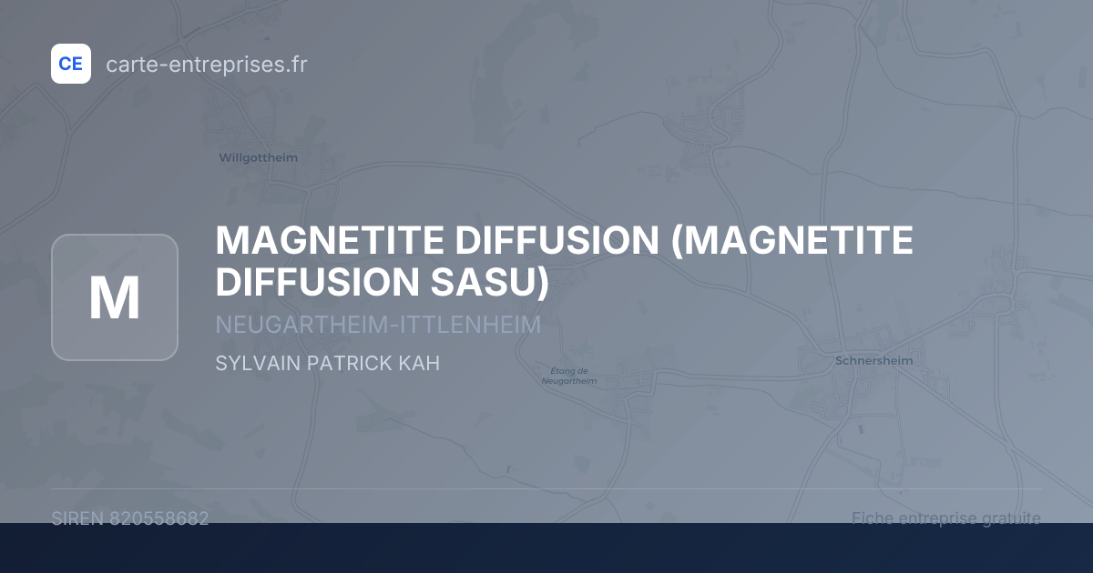 MAGNETITE DIFFUSION (MAGNETITE DIFFUSION SASU) — 820558682 — fiche entreprise