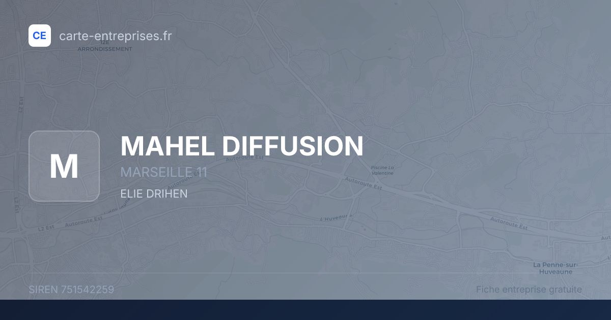 MAHEL DIFFUSION — 751542259 — fiche entreprise