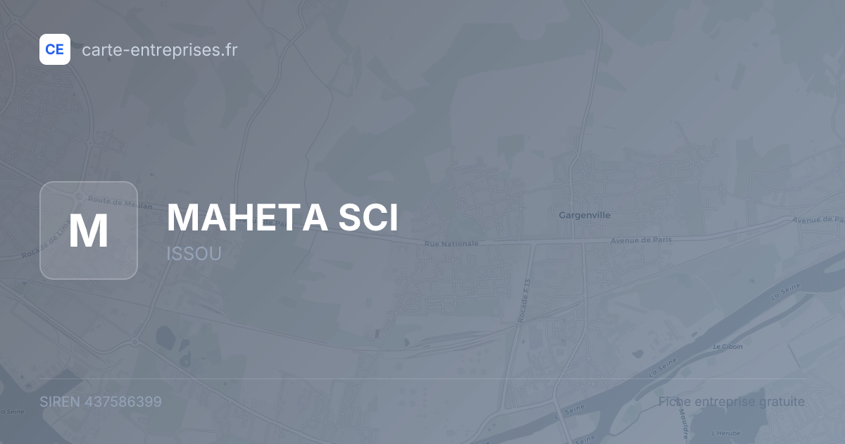 MAHETA SCI — 437586399 — fiche entreprise