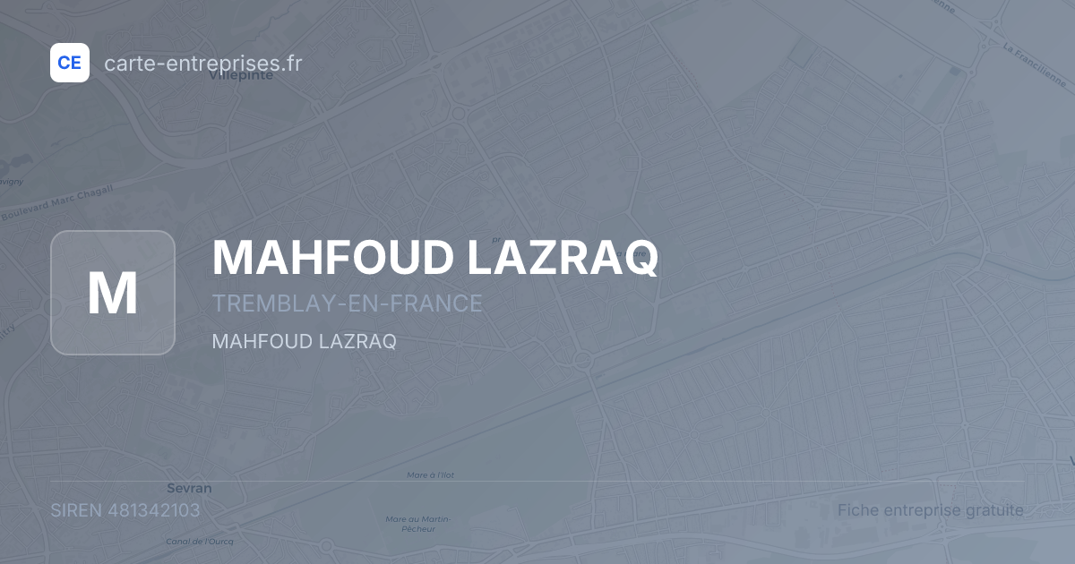 MAHFOUD LAZRAQ — 481342103 — fiche entreprise