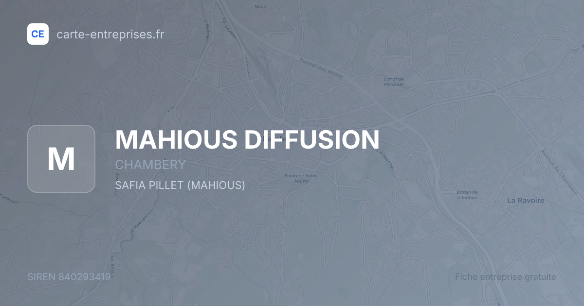 MAHIOUS DIFFUSION — 840293419 — fiche entreprise