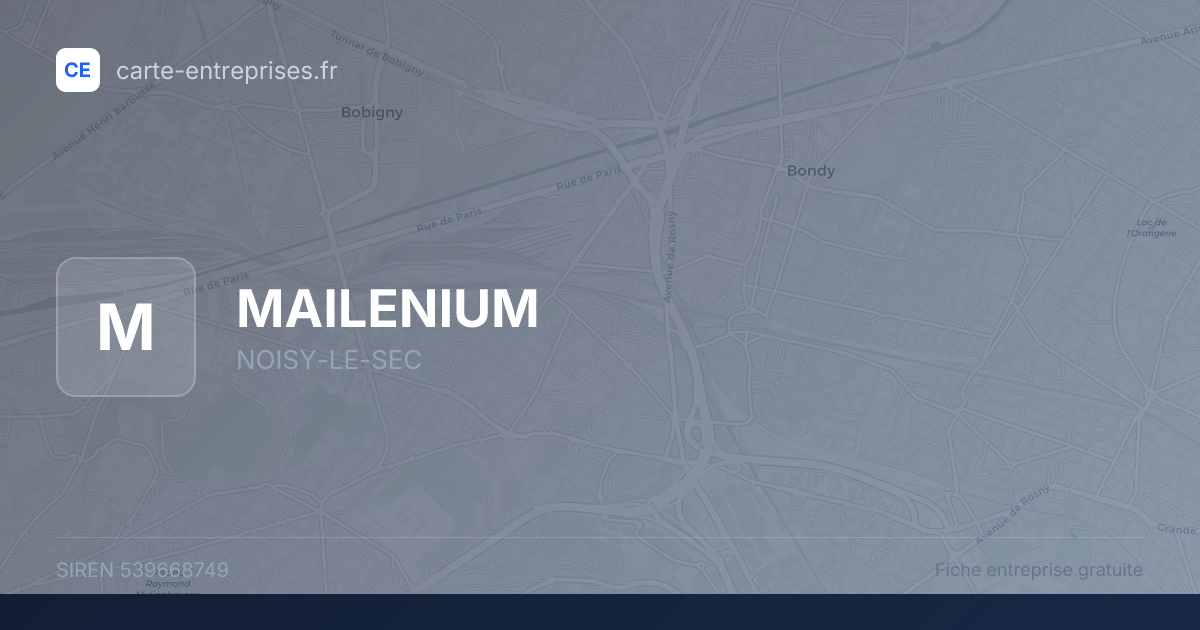 MAILENIUM — 539668749 — fiche entreprise