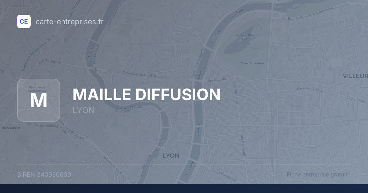 MAILLE DIFFUSION — 340950609 — fiche entreprise