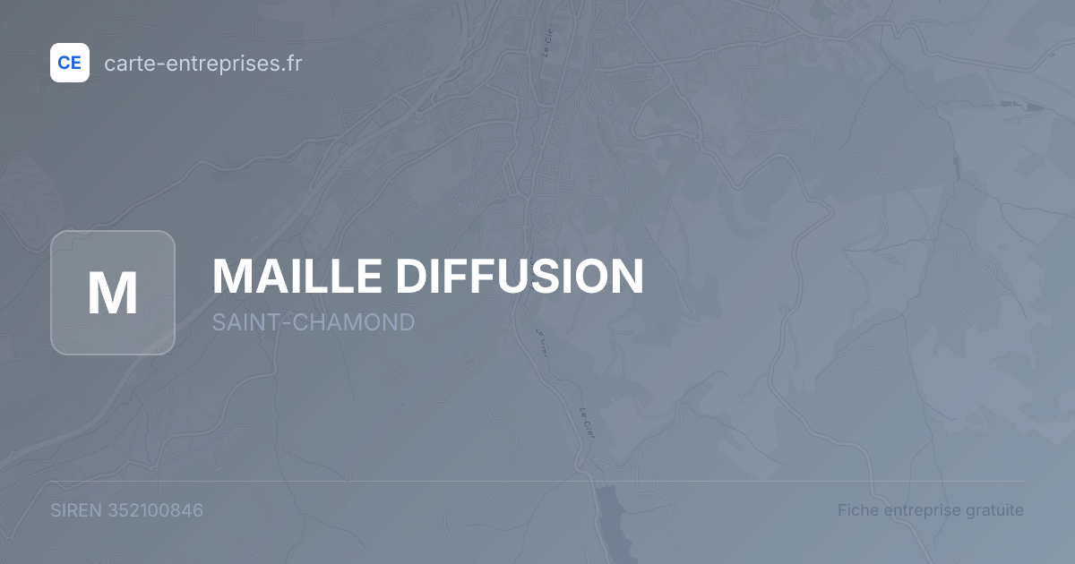 MAILLE DIFFUSION — 352100846 — fiche entreprise