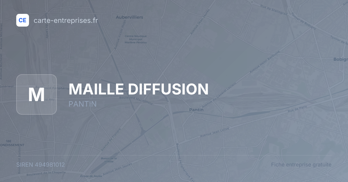 MAILLE DIFFUSION — 494981012 — fiche entreprise