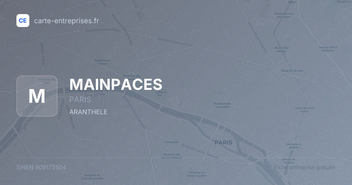 MAINPACES — 909172504 — fiche entreprise