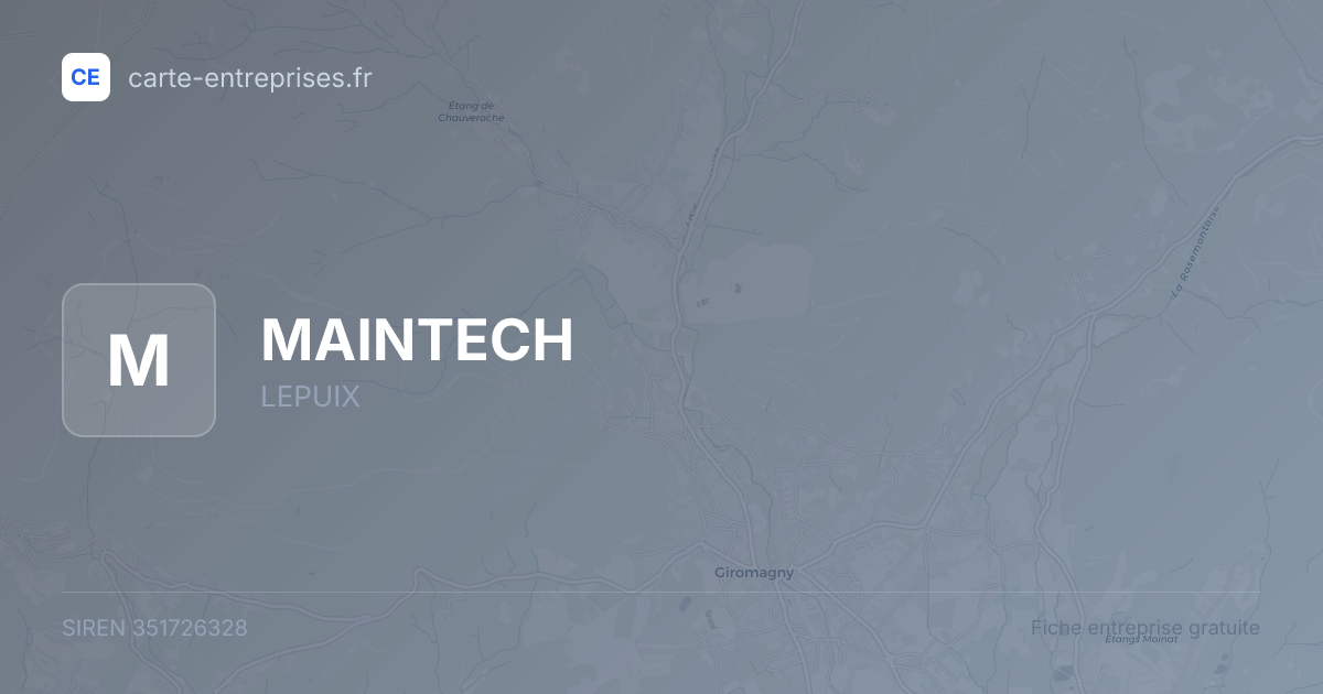 MAINTECH — 351726328 — fiche entreprise