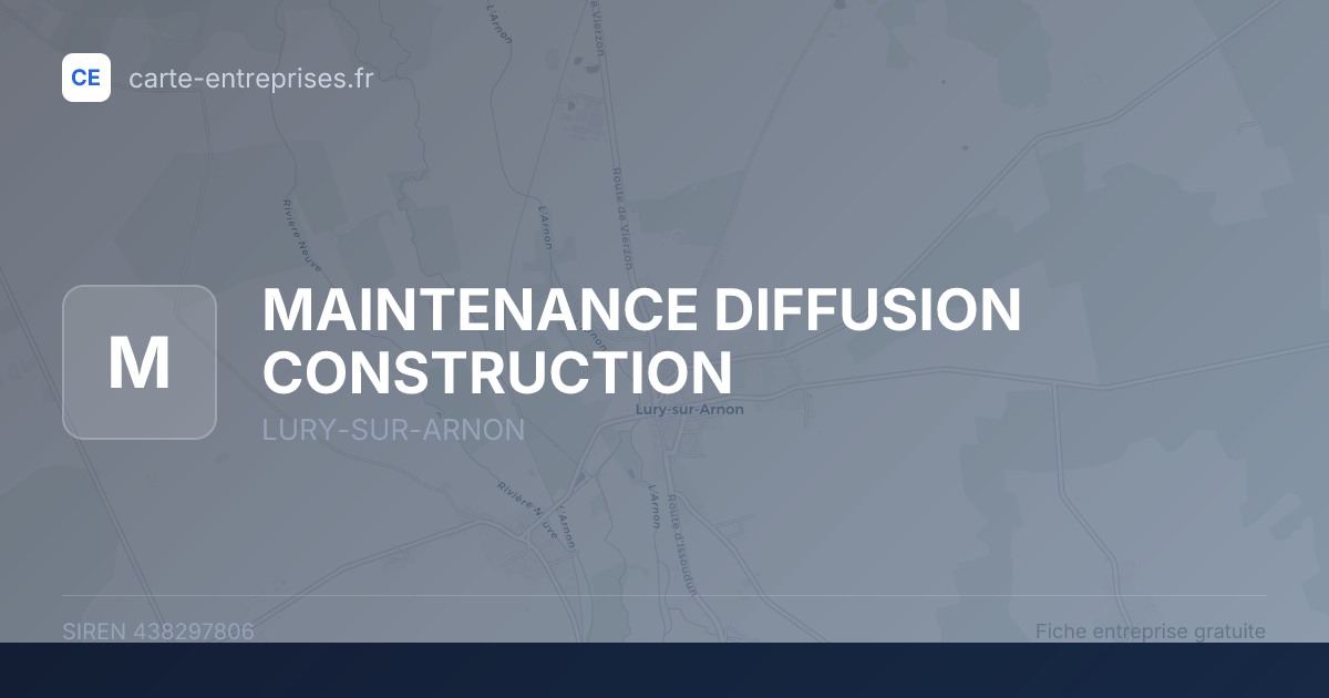 MAINTENANCE DIFFUSION CONSTRUCTION — 438297806 — fiche entreprise