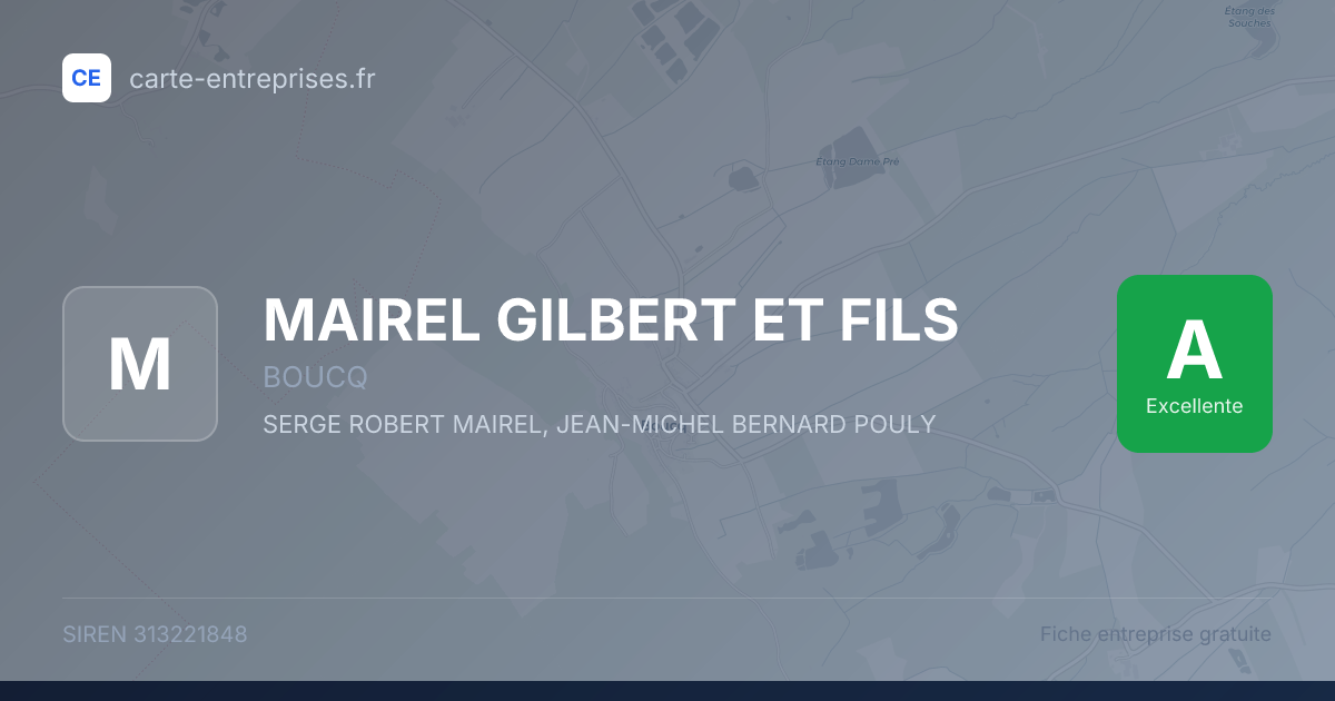MAIREL GILBERT ET FILS — 313221848 — fiche entreprise