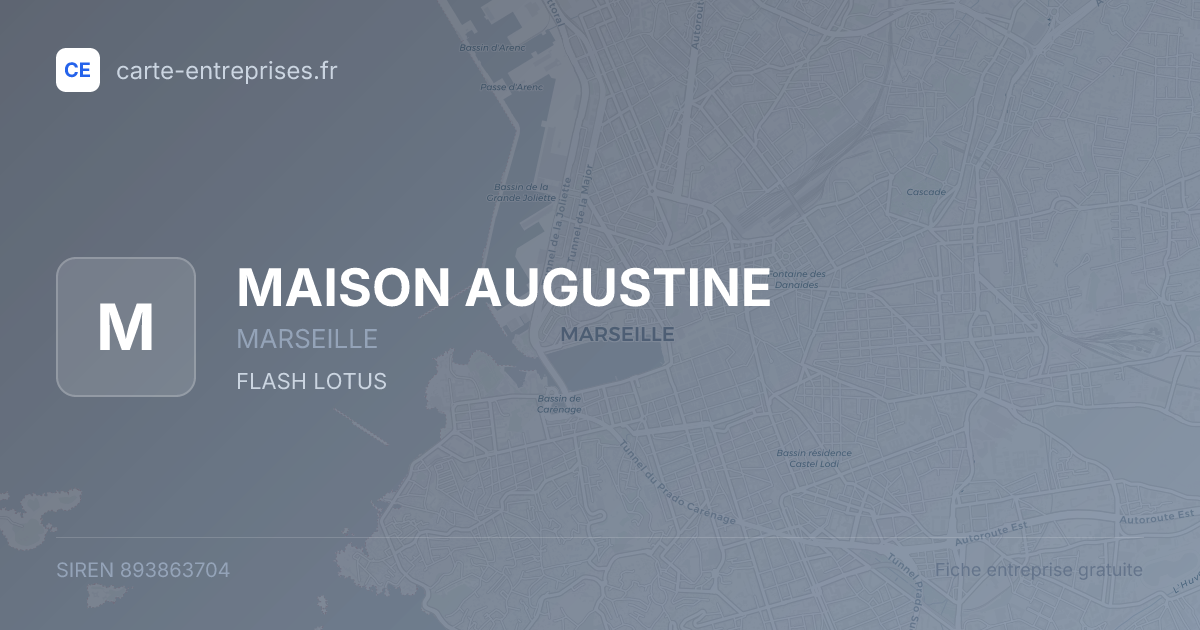 MAISON AUGUSTINE — 893863704 — fiche entreprise