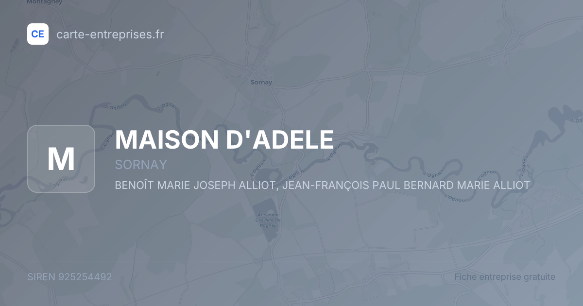 MAISON D'ADELE — 925254492 — fiche entreprise