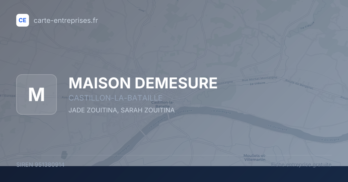 MAISON DEMESURE — 951380914 — fiche entreprise