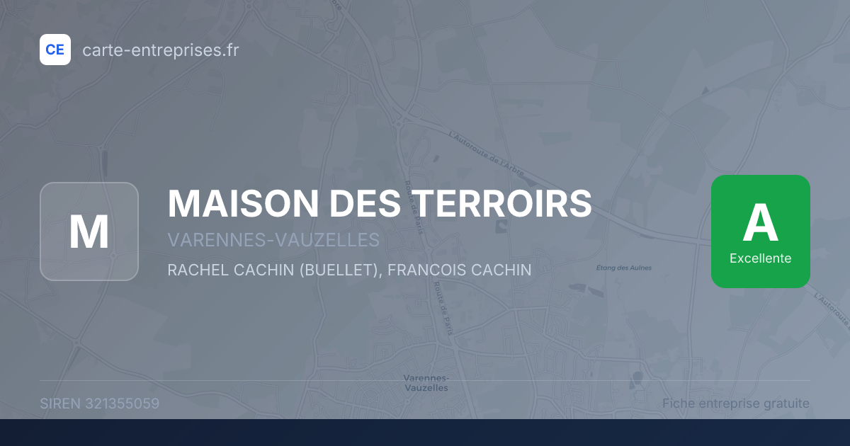 MAISON DES TERROIRS — 321355059 — fiche entreprise