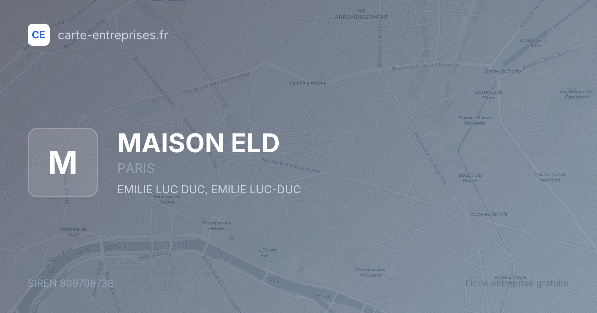 MAISON ELD — 809708738 — fiche entreprise