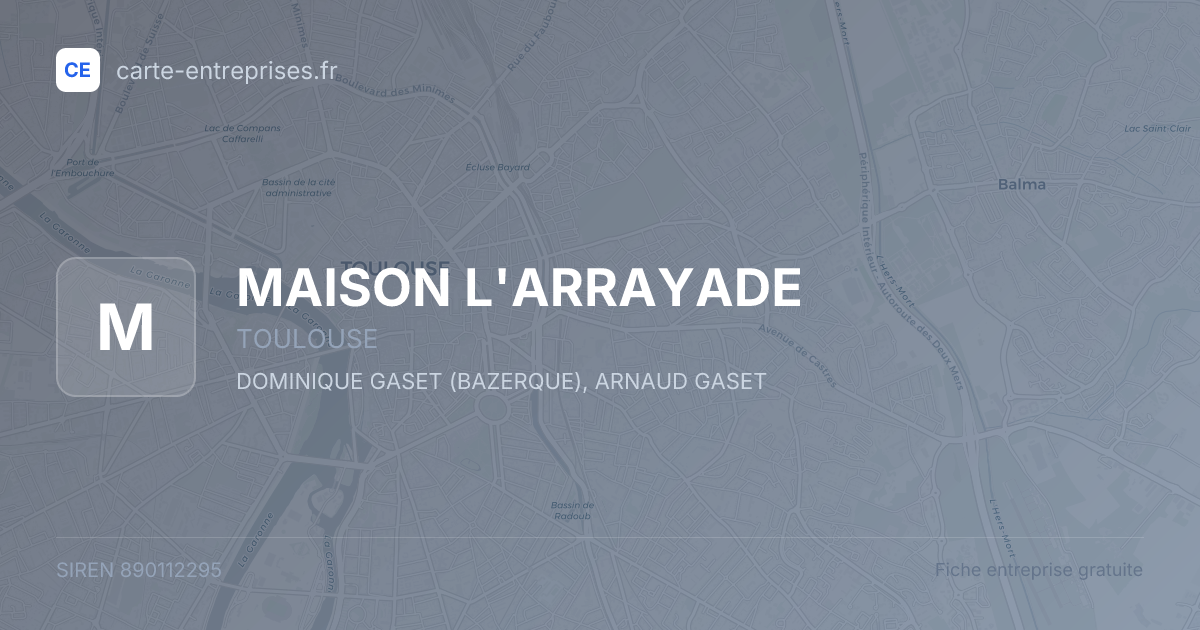 MAISON L'ARRAYADE — 890112295 — fiche entreprise