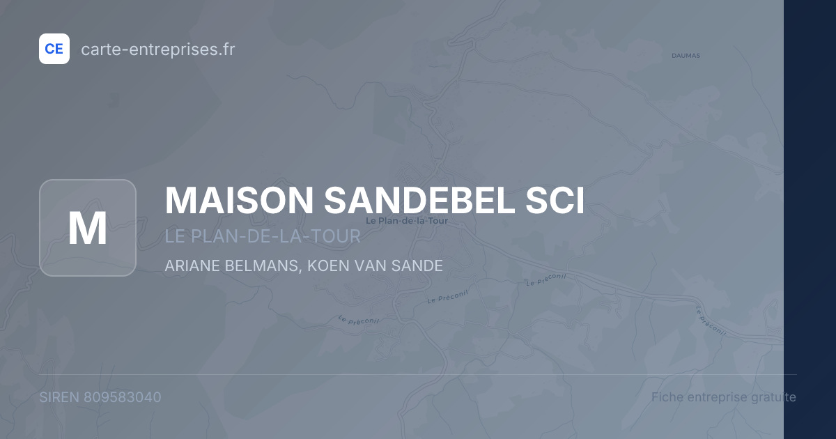 MAISON SANDEBEL SCI — 809583040 — fiche entreprise