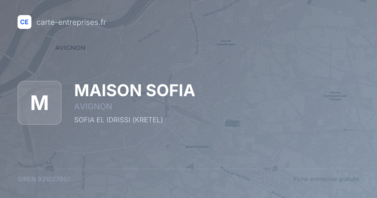 MAISON SOFIA — 931027957 — fiche entreprise