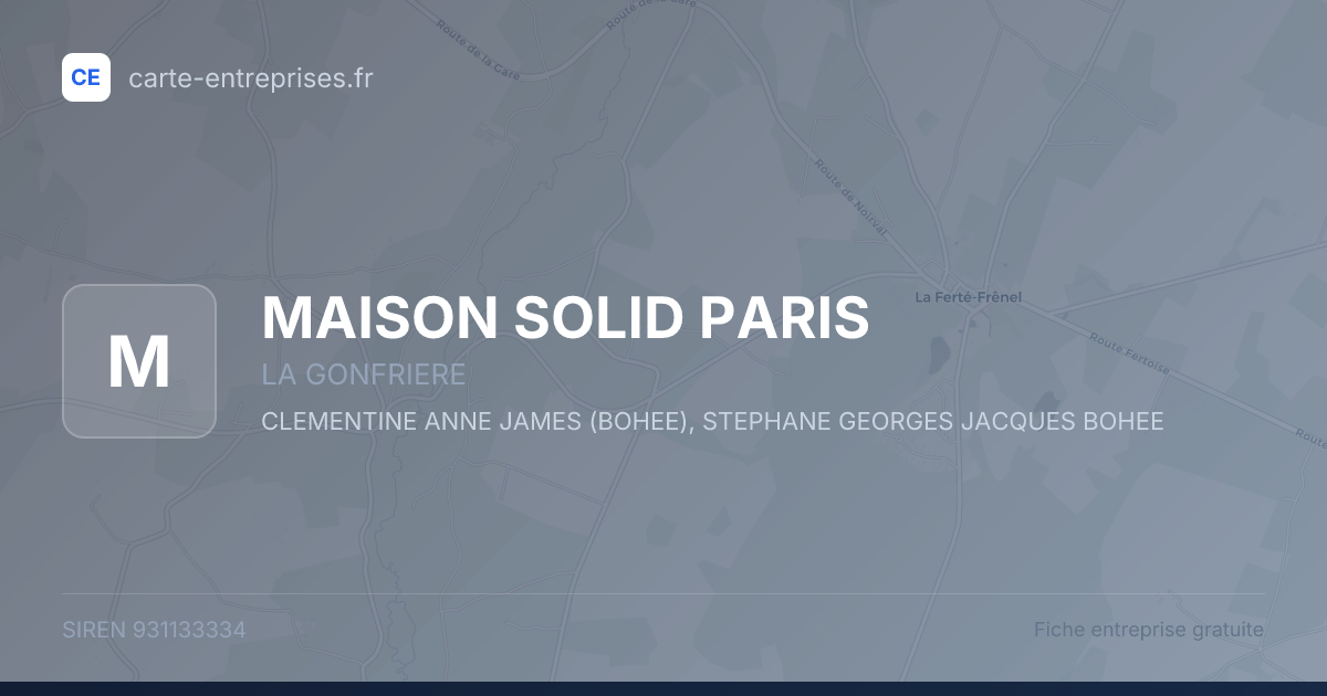 MAISON SOLID PARIS — 931133334 — fiche entreprise
