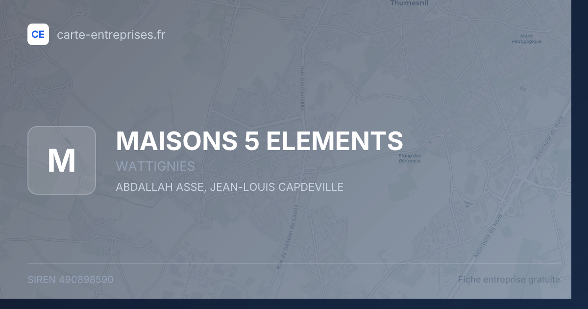 MAISONS 5 ELEMENTS — 490898590 — fiche entreprise