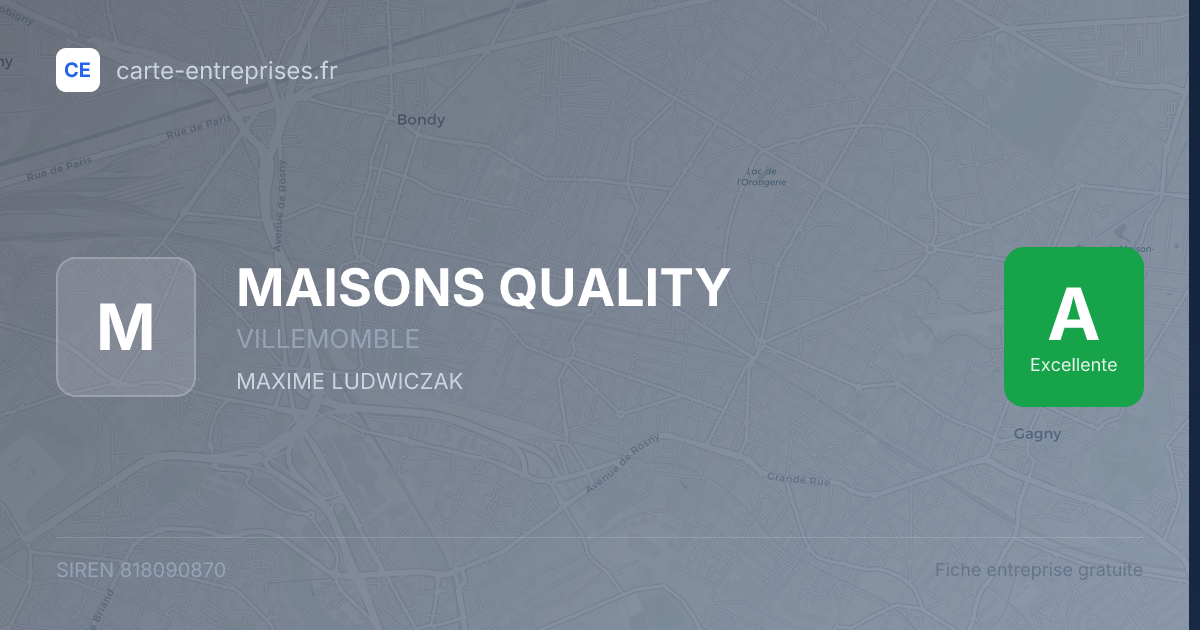 MAISONS QUALITY — 818090870 — fiche entreprise