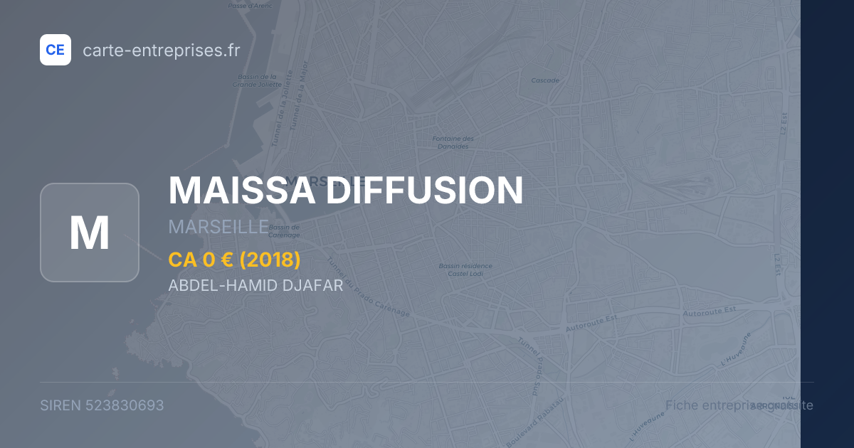 MAISSA DIFFUSION — 523830693 — fiche entreprise