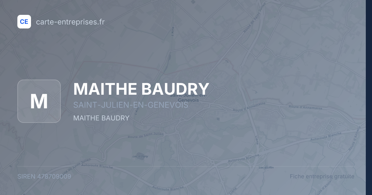 MAITHE BAUDRY — 478709009 — fiche entreprise
