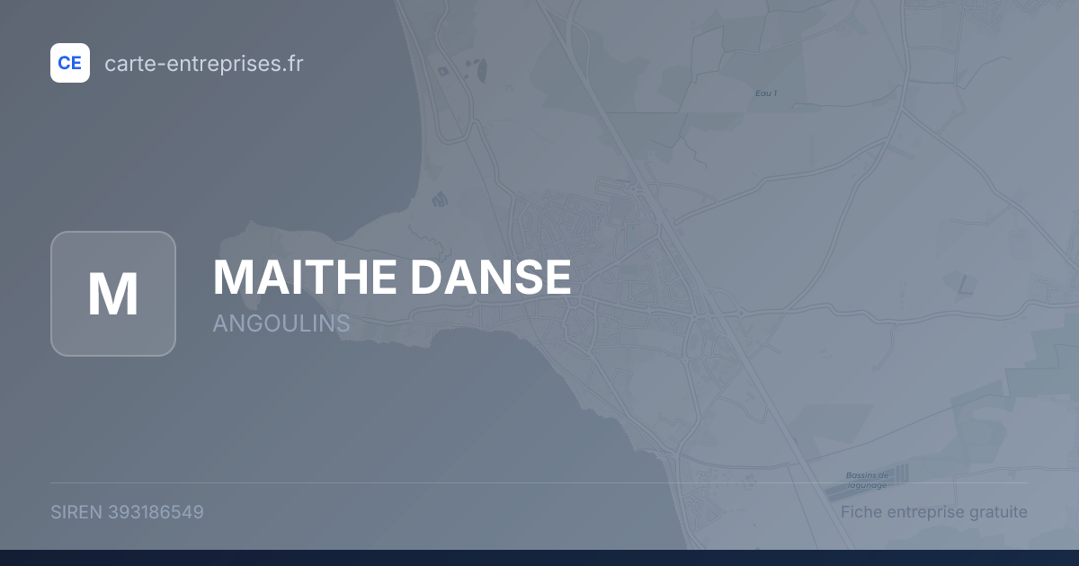 MAITHE DANSE — 393186549 — fiche entreprise