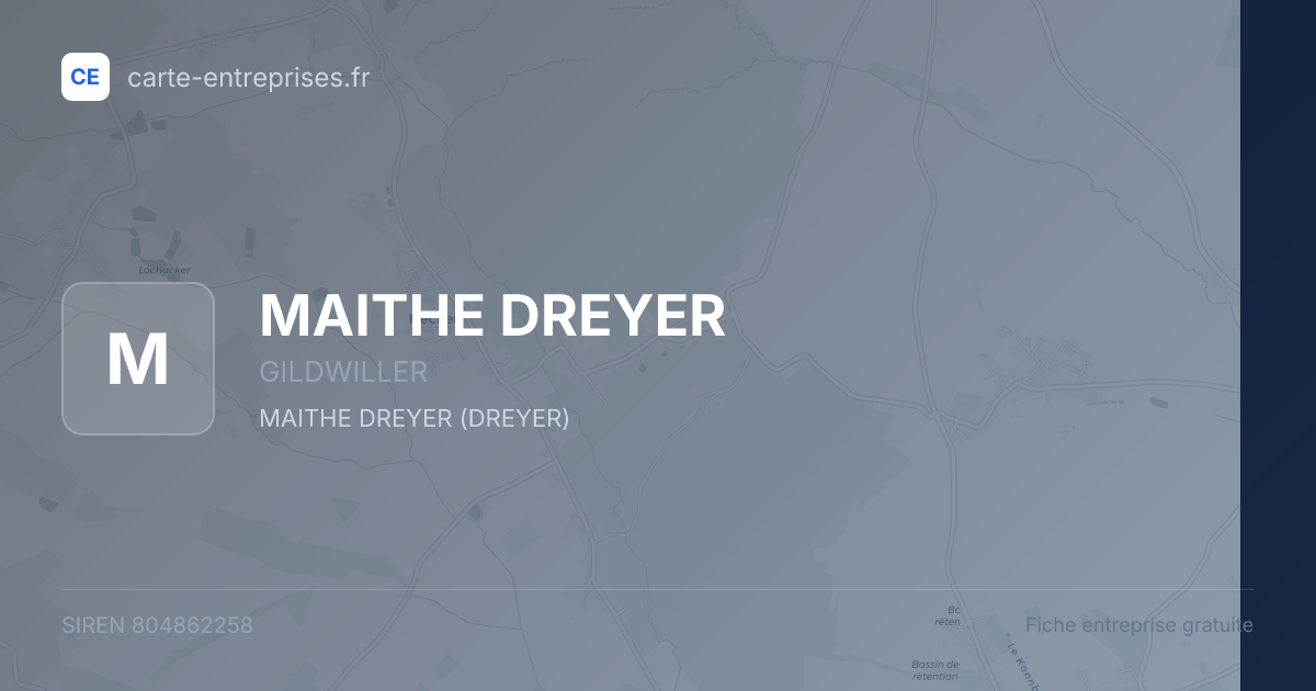 MAITHE DREYER — 804862258 — fiche entreprise