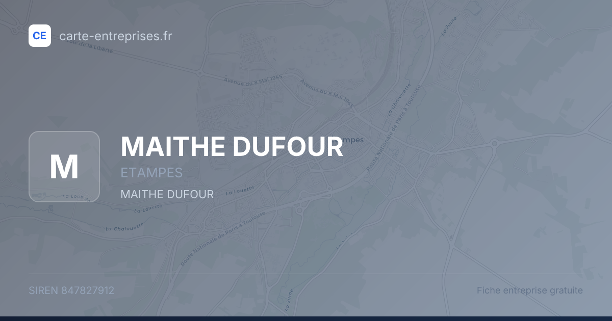 MAITHE DUFOUR — 847827912 — fiche entreprise