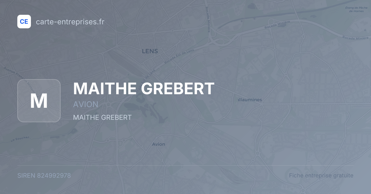 MAITHE GREBERT — 824992978 — fiche entreprise