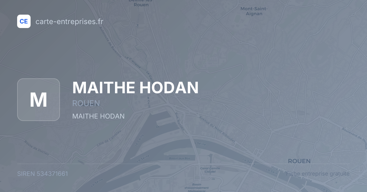MAITHE HODAN — 534371661 — fiche entreprise