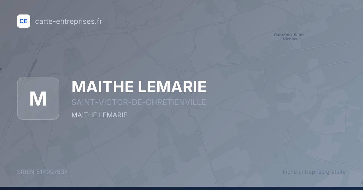 MAITHE LEMARIE — 514097534 — fiche entreprise