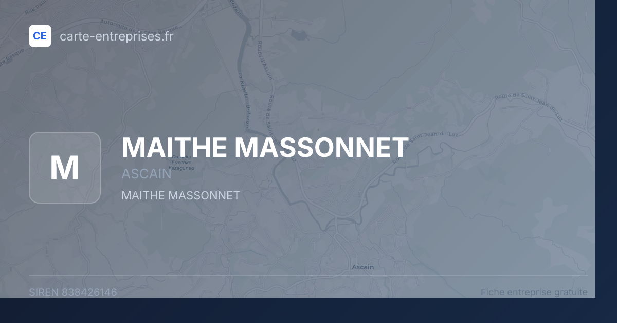 MAITHE MASSONNET — 838426146 — fiche entreprise